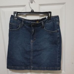 Lee Dark Blue Denim Mini Skirt